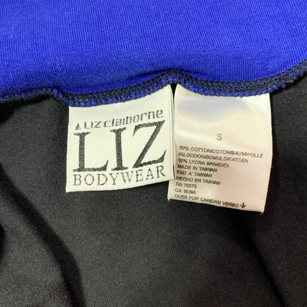 VTG Liz Claiborne Colorblock Cropped Zip-Up Top S - Picture 6 of 10